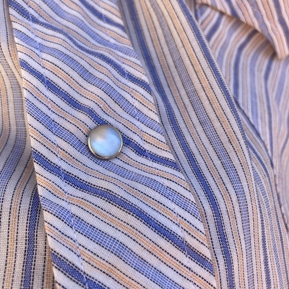 Men's Vintage Wrangler Multicolor Striped Western Shirt XL Snaps Cowboy Ranch - Picture 11 of 11